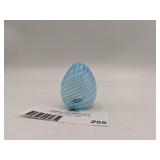 Vintage 1989 Murano Glass Azure Egg