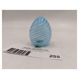 Vintage 1989 Murano Glass Azure Egg