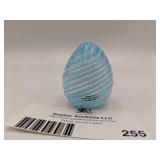 Vintage 1989 Murano Glass Azure Egg