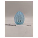 Vintage 1989 Murano Glass Azure Egg