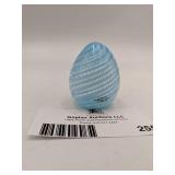 Vintage 1989 Murano Glass Azure Egg
