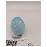 Vintage 1989 Murano Glass Azure Egg