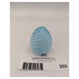 Vintage 1989 Murano Glass Azure Egg