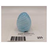 Vintage 1989 Murano Glass Azure Egg
