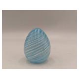 Vintage 1989 Murano Glass Azure Egg