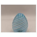 Vintage 1989 Murano Glass Azure Egg