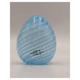 Vintage 1989 Murano Glass Azure Egg