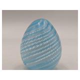 Vintage 1989 Murano Glass Azure Egg