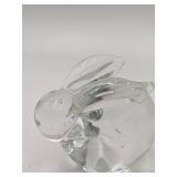 Hand-Blown Glass Rabbit and Swan