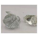 Hand-Blown Glass Rabbit and Swan