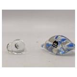 Vintage Muurla Finland Hand-Blown Glass Swan and Hand-Blown Glass Chick