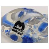 Vintage Muurla Finland Hand-Blown Glass Swan and Hand-Blown Glass Chick