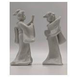 Mid-Century 1970s Homco White Porcelain Geisha Figur