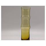 Vintage Bamboo Shaped Glass Vase and Japanese Ceramic Bowl