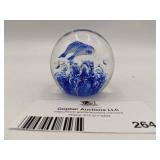 Under The Sea-Vintage Hand-Blown Glass Dolphin Paperweight