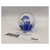 Under The Sea-Vintage Hand-Blown Glass Dolphin Paperweight