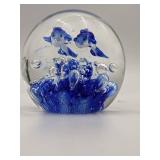 Under The Sea-Vintage Hand-Blown Glass Dolphin Paperweight