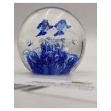 Under The Sea-Vintage Hand-Blown Glass Dolphin Paperweight