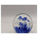 Under The Sea-Vintage Hand-Blown Glass Dolphin Paperweight