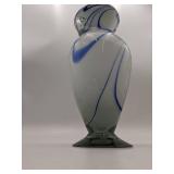 Stunning Marble Ribbon Hand Blown Glass Vase