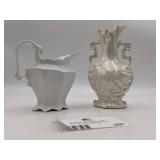 2 Beautiful Vintage  Baroque Pitcher and Vase- W.H. Grindley & Co.