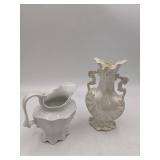 2 Beautiful Vintage  Baroque Pitcher and Vase- W.H. Grindley & Co.