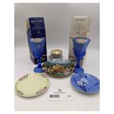 Rare Vintage Collectible China and Crystal-Martha Washington Goblets, Knowles Sound of Music Plate, Fukagawa Seiji , and Silesia Chinaa