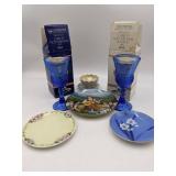 Rare Vintage Collectible China and Crystal-Martha Washington Goblets, Knowles Sound of Music Plate, Fukagawa Seiji , and Silesia Chinaa