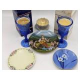 Rare Vintage Collectible China and Crystal-Martha Washington Goblets, Knowles Sound of Music Plate, Fukagawa Seiji , and Silesia Chinaa