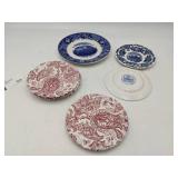 7 Beautiful Vintage Plates-Johnson Bros. Paisley, Wedgewood Royal Homes Of Britain, & Adams Potteries