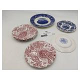 7 Beautiful Vintage Plates-Johnson Bros. Paisley, Wedgewood Royal Homes Of Britain, & Adams Potteries