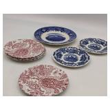 7 Beautiful Vintage Plates-Johnson Bros. Paisley, Wedgewood Royal Homes Of Britain, & Adams Potteries