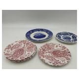 7 Beautiful Vintage Plates-Johnson Bros. Paisley, Wedgewood Royal Homes Of Britain, & Adams Potteries