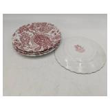 7 Beautiful Vintage Plates-Johnson Bros. Paisley, Wedgewood Royal Homes Of Britain, & Adams Potteries