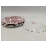 7 Beautiful Vintage Plates-Johnson Bros. Paisley, Wedgewood Royal Homes Of Britain, & Adams Potteries