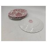 7 Beautiful Vintage Plates-Johnson Bros. Paisley, Wedgewood Royal Homes Of Britain, & Adams Potteries