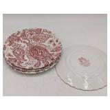 7 Beautiful Vintage Plates-Johnson Bros. Paisley, Wedgewood Royal Homes Of Britain, & Adams Potteries