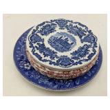 7 Beautiful Vintage Plates-Johnson Bros. Paisley, Wedgewood Royal Homes Of Britain, & Adams Potteries