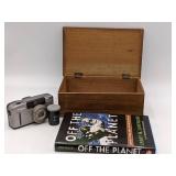 Photography and More! Canon Sure Shot Z115, Hand Craved Box, Off The Planet Book-Autographed by the Author