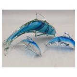 3 Stunning Vintage Fifth Ave Crystal Dolphins