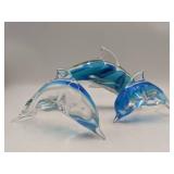 3 Stunning Vintage Fifth Ave Crystal Dolphins