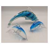 3 Stunning Vintage Fifth Ave Crystal Dolphins