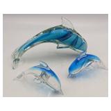 3 Stunning Vintage Fifth Ave Crystal Dolphins