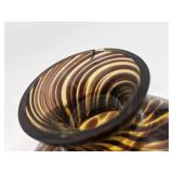 Vintage Hand-Blown Tortoise Glass Perfume Bottle