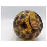 Vintage Hand-Blown Tortoise Glass Perfume Bottle
