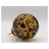 Vintage Hand-Blown Tortoise Glass Perfume Bottle