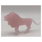Vintage Liberty Bell and Pink Glass Lion