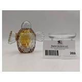 Vintage Krosno Poland Glass and Glass Bird