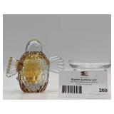 Vintage Krosno Poland Glass and Glass Bird