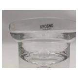 Vintage Krosno Poland Glass and Glass Bird